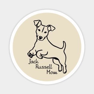 Jack Russell Mom Line Art Magnet